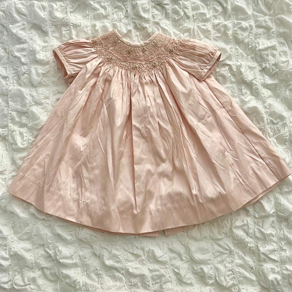 100% Silk Dress, size 3mos